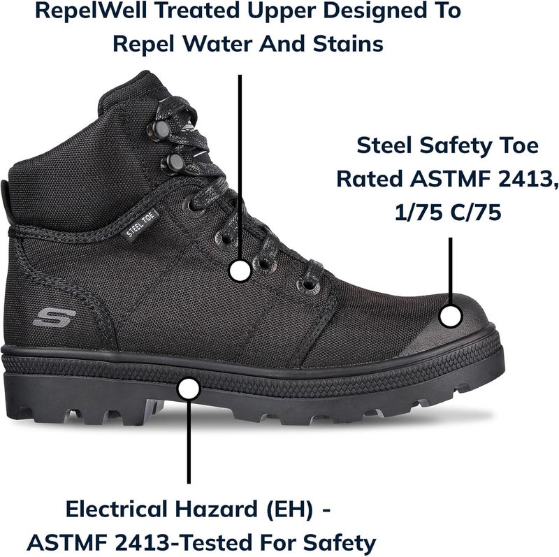 SKECHERS Women's Rotund Darragh Work Lace-Up Safety Toe Boots - Image 4